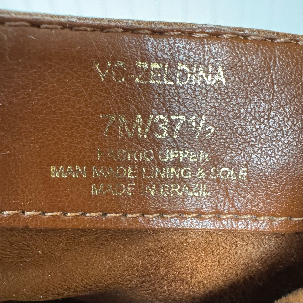 Vince Camuto Zeldina Ankle Bootie Women’s Sz. 7M Caramel Leather‎ Distressed - Picture 11 of 14